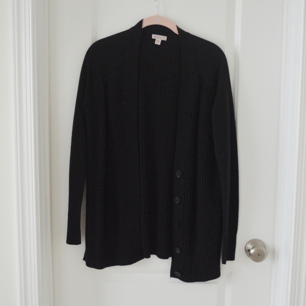 Black Cardigan with Buttons